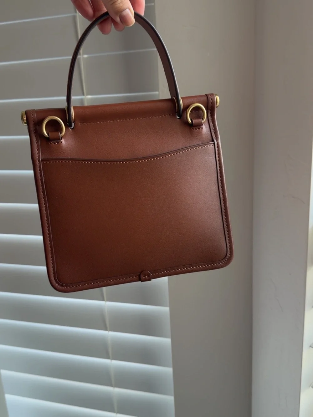 Coach Willis 18 in 1941 Saddle Leather Top-Handle Bag with Removable Strap - Picture 4 of 4